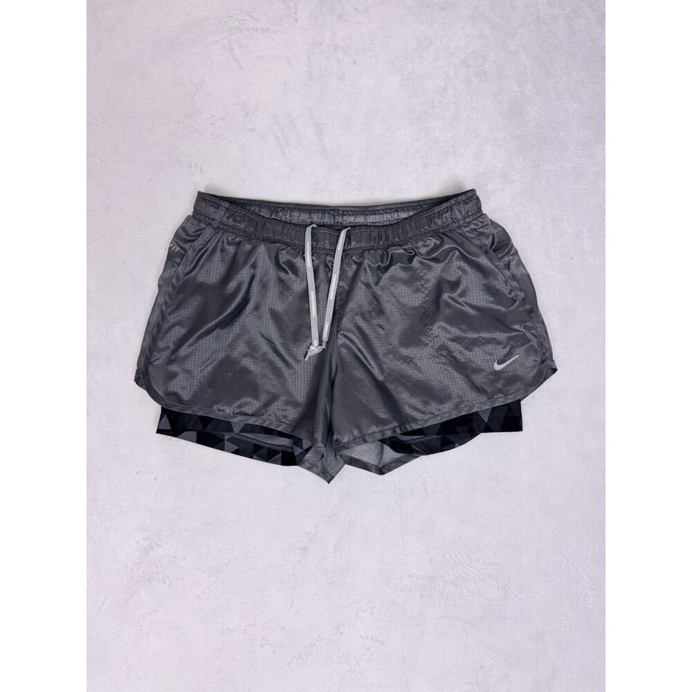 Nike Dri Fit 2 Layered Gray Running Shorts Women's Size Small